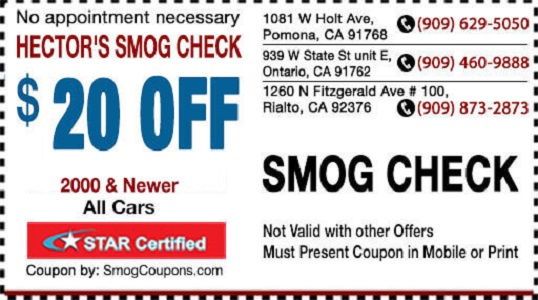 Hectors Smog Check | 1081 W Holt Ave, Pomona, CA 91768, USA | Phone: (909) 629-5050