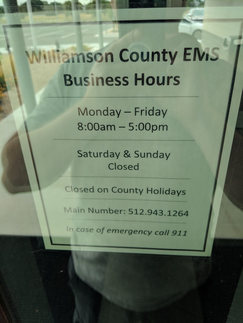 Williamson County EMS | 3189 SE Inner Loop Ste A, Georgetown, TX 78626, USA | Phone: (512) 943-1264