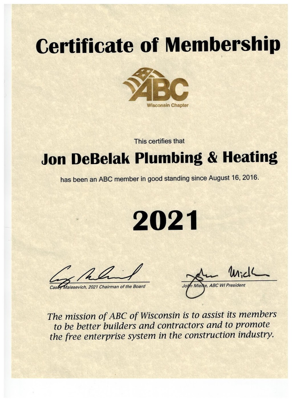 Jon Debelak Plumbing & Heating Inc | N63 W24025 W24043, W24043 Main St N63, Sussex, WI 53089, USA | Phone: (262) 375-4460