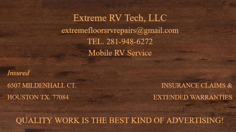 Extreme RV Tech, LLC | 6507 Mildenhall Ct, Houston, TX 77084, USA | Phone: (281) 948-6272