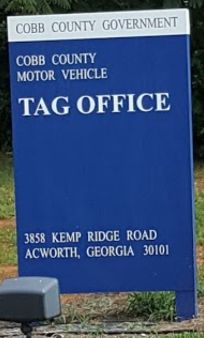 Cobb County Tag Office - Acworth | 3858 Kemp Ridge Rd, Acworth, GA 30101, USA | Phone: (770) 528-8600