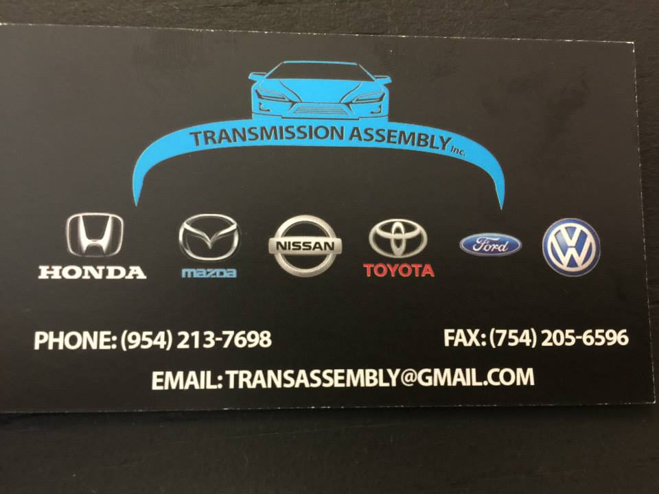 Transmission Assembly | 214 Margate Ct #7, Margate, FL 33063, USA | Phone: (754) 714-3684