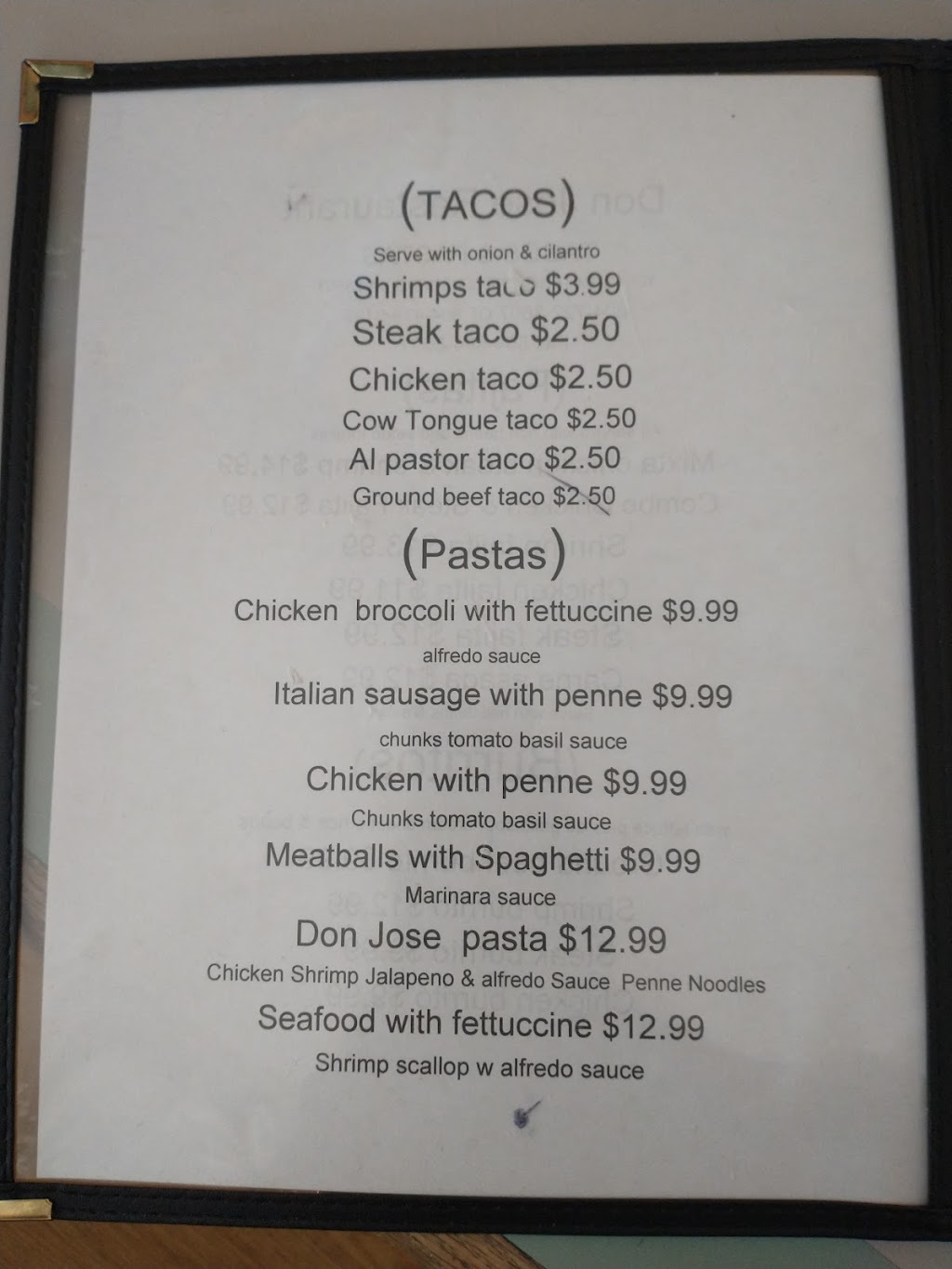 Don Jose Restaurant Tacos & Pastas | 101 S Crater Rd, Petersburg, VA 23803, USA | Phone: (804) 722-3607