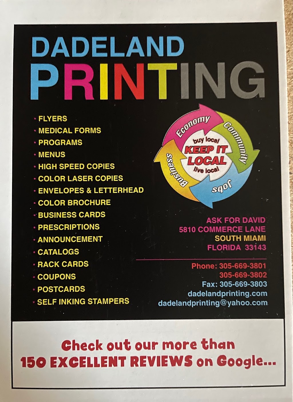 Dadeland Printing | 5810 Commerce Ln, South Miami, FL 33143 | Phone: (305) 669-3801