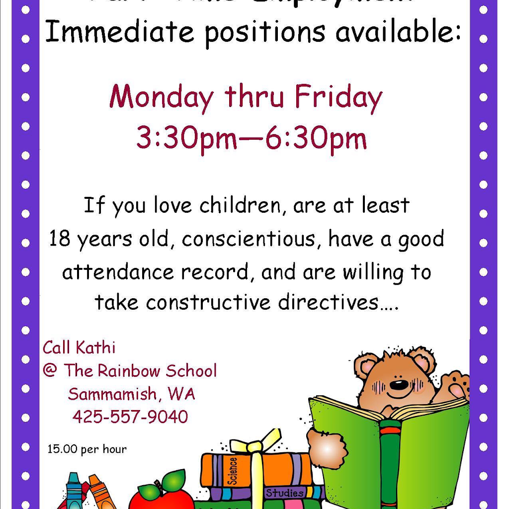 The Rainbow School | 25620 SE 39th Way, Issaquah, WA 98029, USA | Phone: (425) 557-9040