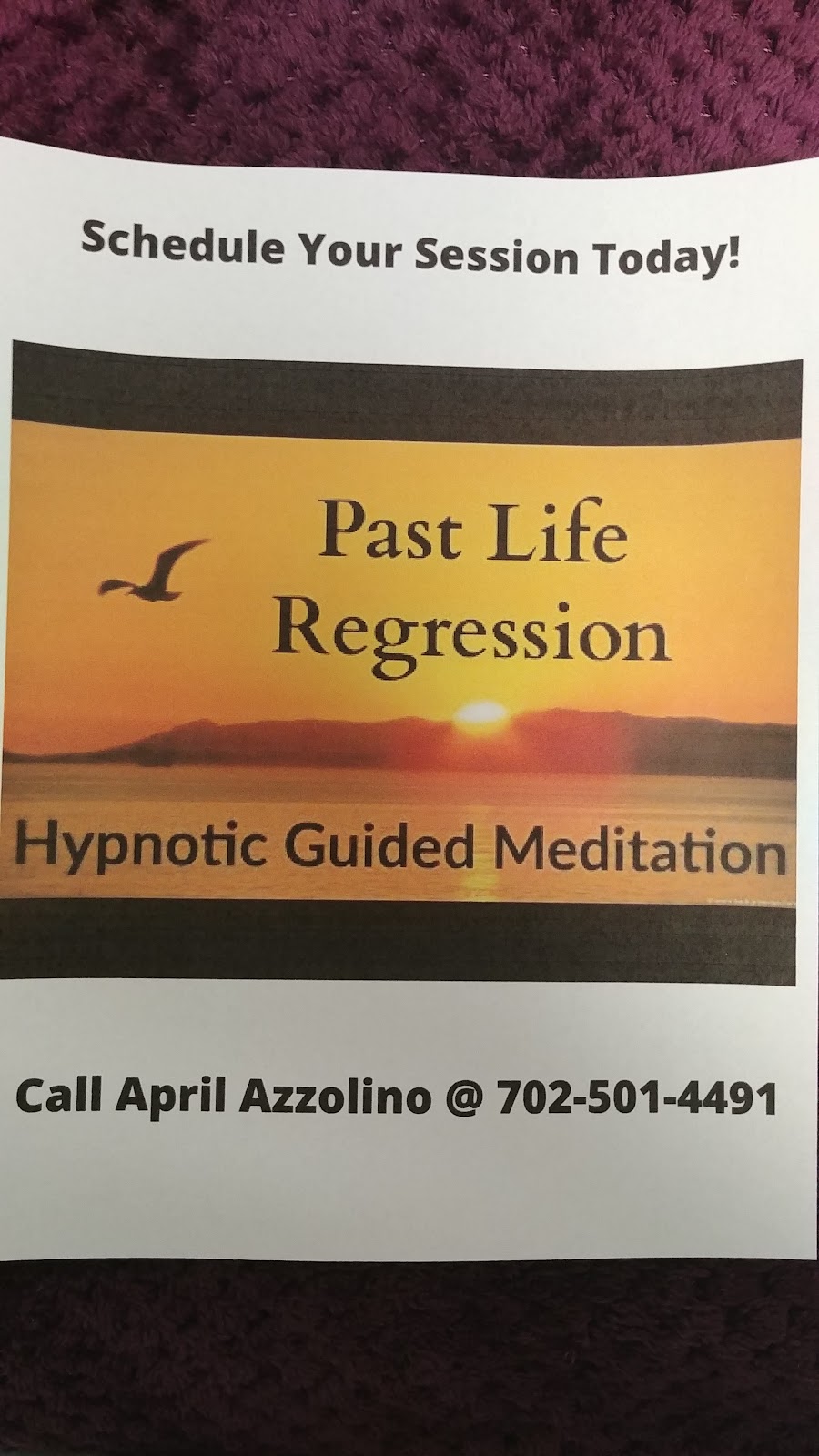 April Azzolino Hypnosis/Spiritual Consults | 2760 Lake Sahara Dr #106, Las Vegas, NV 89117, USA | Phone: (702) 501-4491