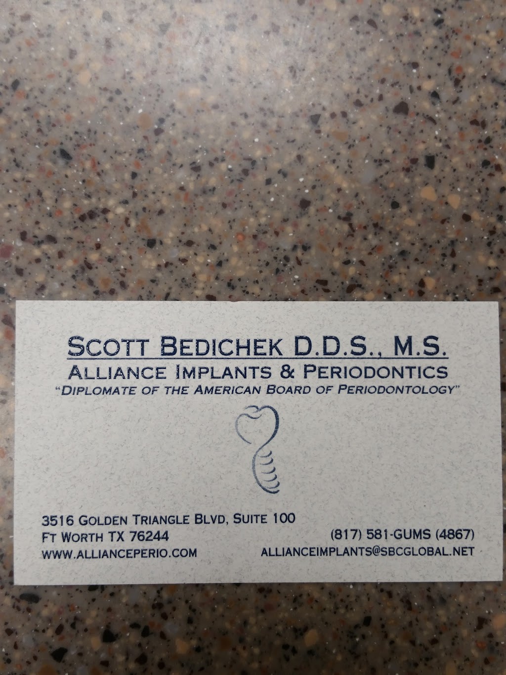 Alliance Implants & Periodontics Scott Bedichek DDS, MS | 3516 Golden Triangle Boulevard #100, Fort Worth, TX 76244, USA | Phone: (817) 581-4867