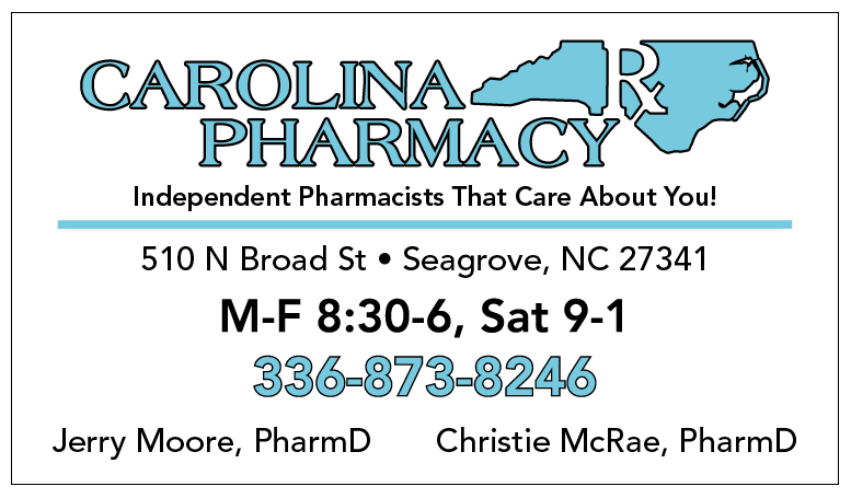 Carolina Pharmacy - Seagrove | 510 Broad St, Seagrove, NC 27341, USA | Phone: (336) 873-8246