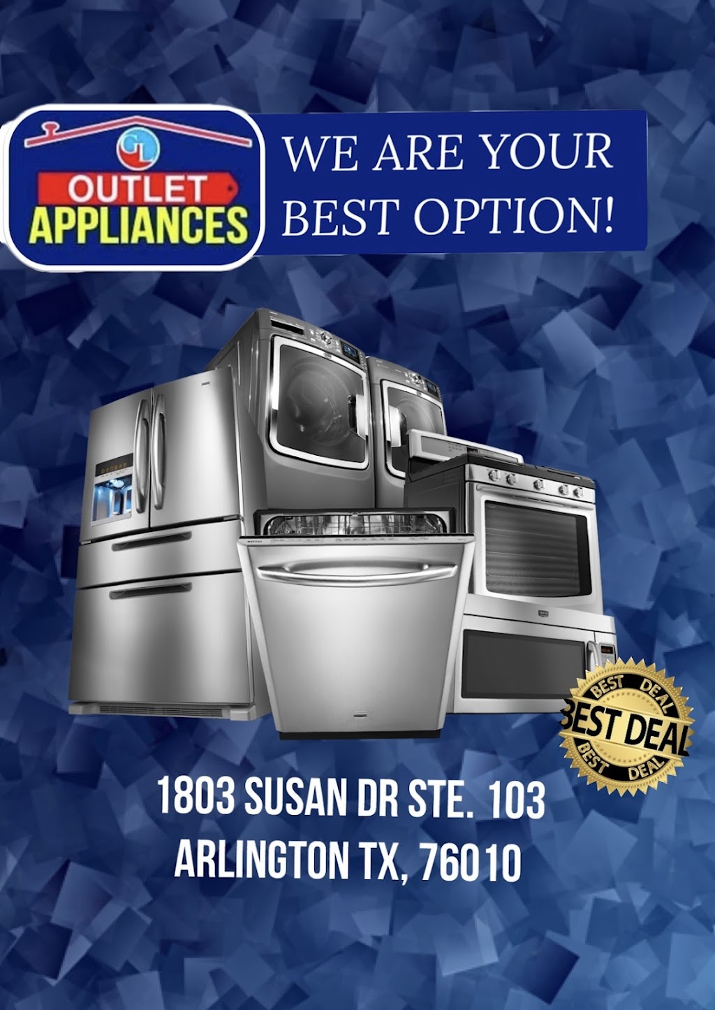 GL Outlet Appliances | 1803 Susan Dr suite 103, Arlington, TX 76010, USA | Phone: (469) 777-2828