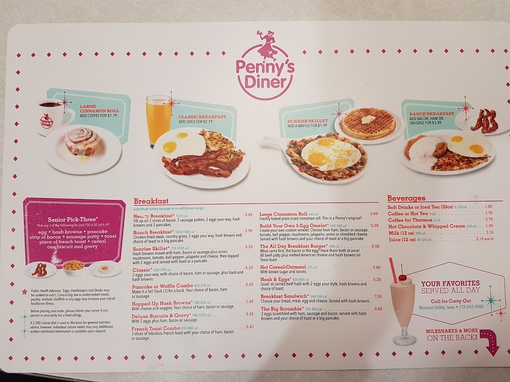 Pennys Diner | 128 N Willow Rd, Missouri Valley, IA 51555 | Phone: (712) 642-3000