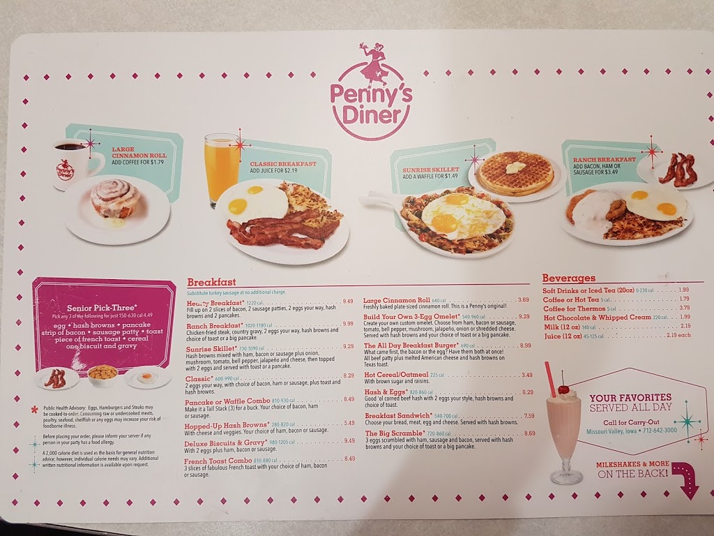 Pennys Diner | 128 N Willow Rd, Missouri Valley, IA 51555, USA | Phone: (712) 642-3000