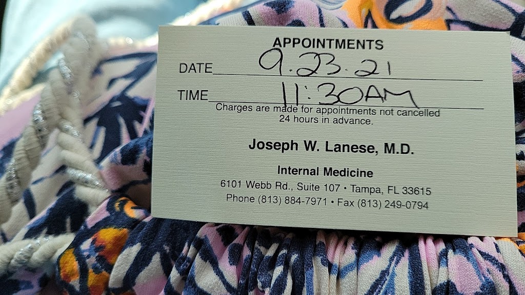 Lanese Joseph MD | 6101 Webb Rd STE 107, Tampa, FL 33615, USA | Phone: (813) 884-7971