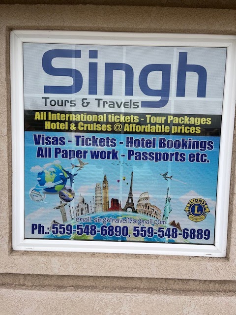 Singh Tour & Travels | 5633 N Figarden Dr #106, Fresno, CA 93722, USA | Phone: (559) 245-1871