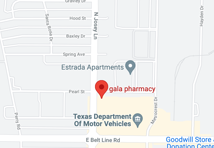 GALA PHARMACY | 1110 N Josey Ln #104, Carrollton, TX 75006, USA | Phone: (469) 900-8034