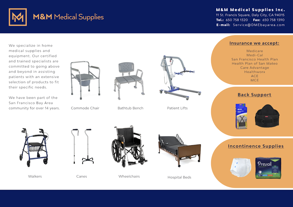M & M Medical Supplies, Inc. | 180 S Spruce Ave Unit D, South San Francisco, CA 94080, USA | Phone: (650) 758-1320