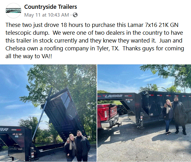 Countryside Trailers | 11831 Patrick Henry Hwy, Amelia Court House, VA 23002, USA | Phone: (804) 561-3518