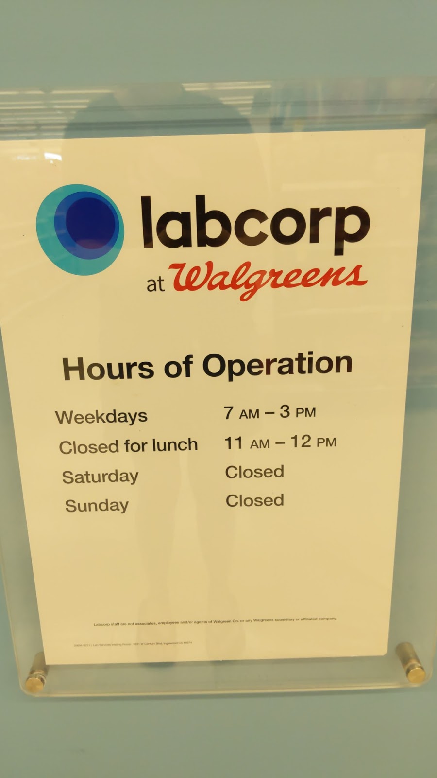 Labcorp at Walgreens | 3331 W Century Blvd, Inglewood, CA 90303, USA | Phone: (310) 747-5251