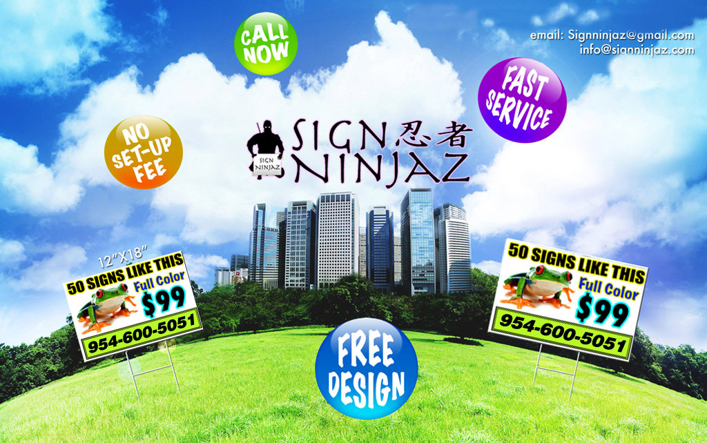 Sign Ninjaz | 6191 Orange Dr #6179, Davie, FL 33314, USA | Phone: (954) 361-4422