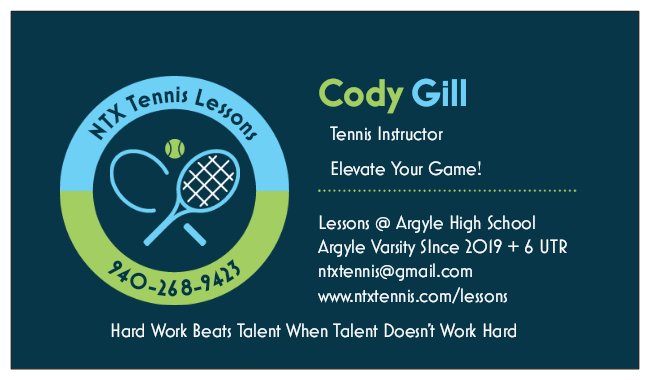 NTX Tennis Lessons | 311 Dante Ln, Argyle, TX 76226, USA | Phone: (940) 268-9423