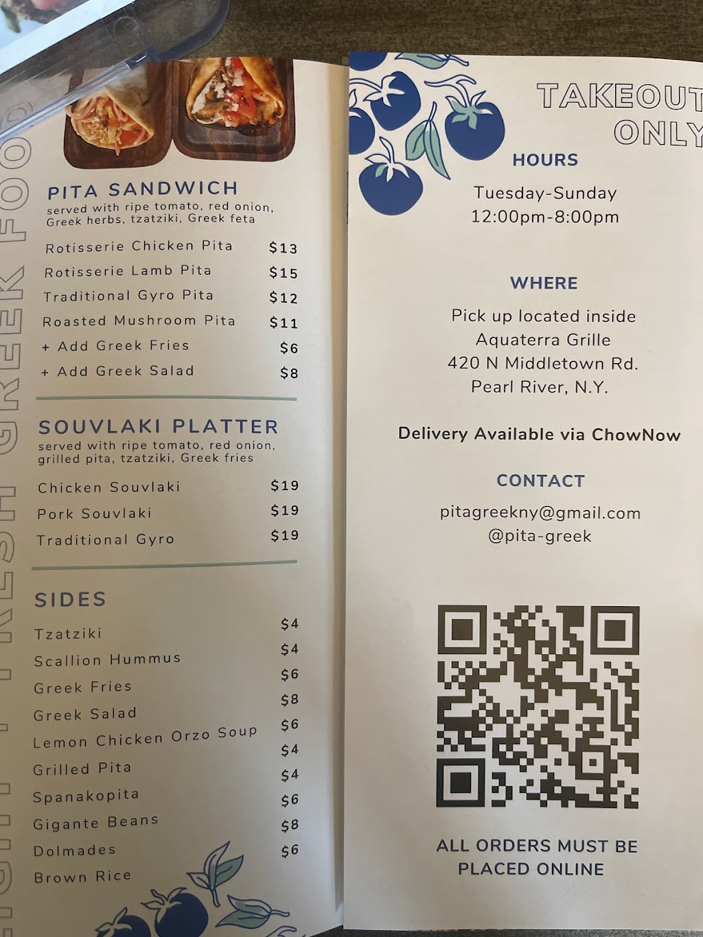 Pita Greek | 420 N Middletown Rd, Pearl River, NY 10965, USA | Phone: (845) 920-1340