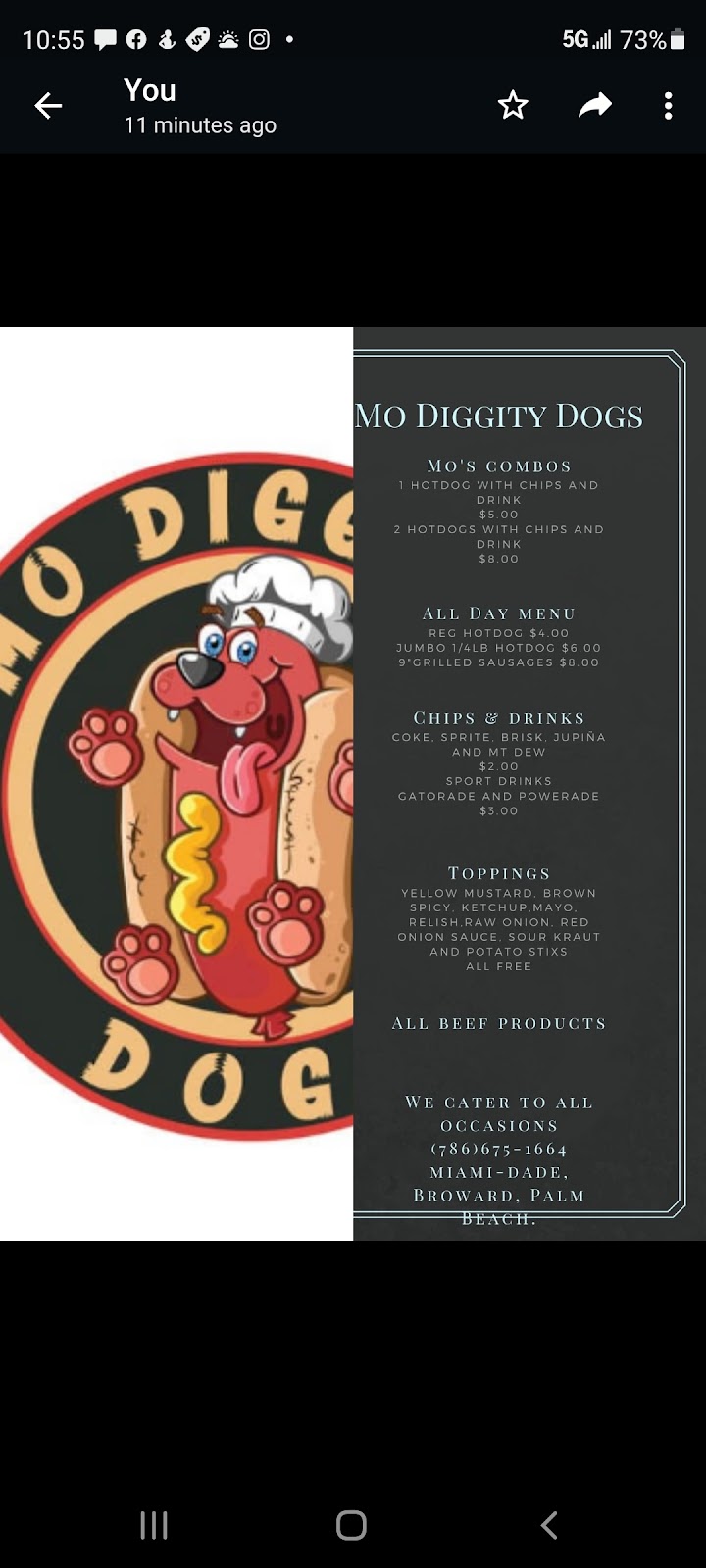 Mo Diggity Dogs | 3000 W Atlantic Blvd, Pompano Beach, FL 33069, USA | Phone: (786) 675-1664