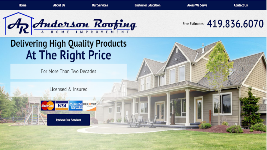 Anderson Roofing & Home Improvement | 1977 N Stange Rd, Graytown, OH 43432, USA | Phone: (419) 836-6070