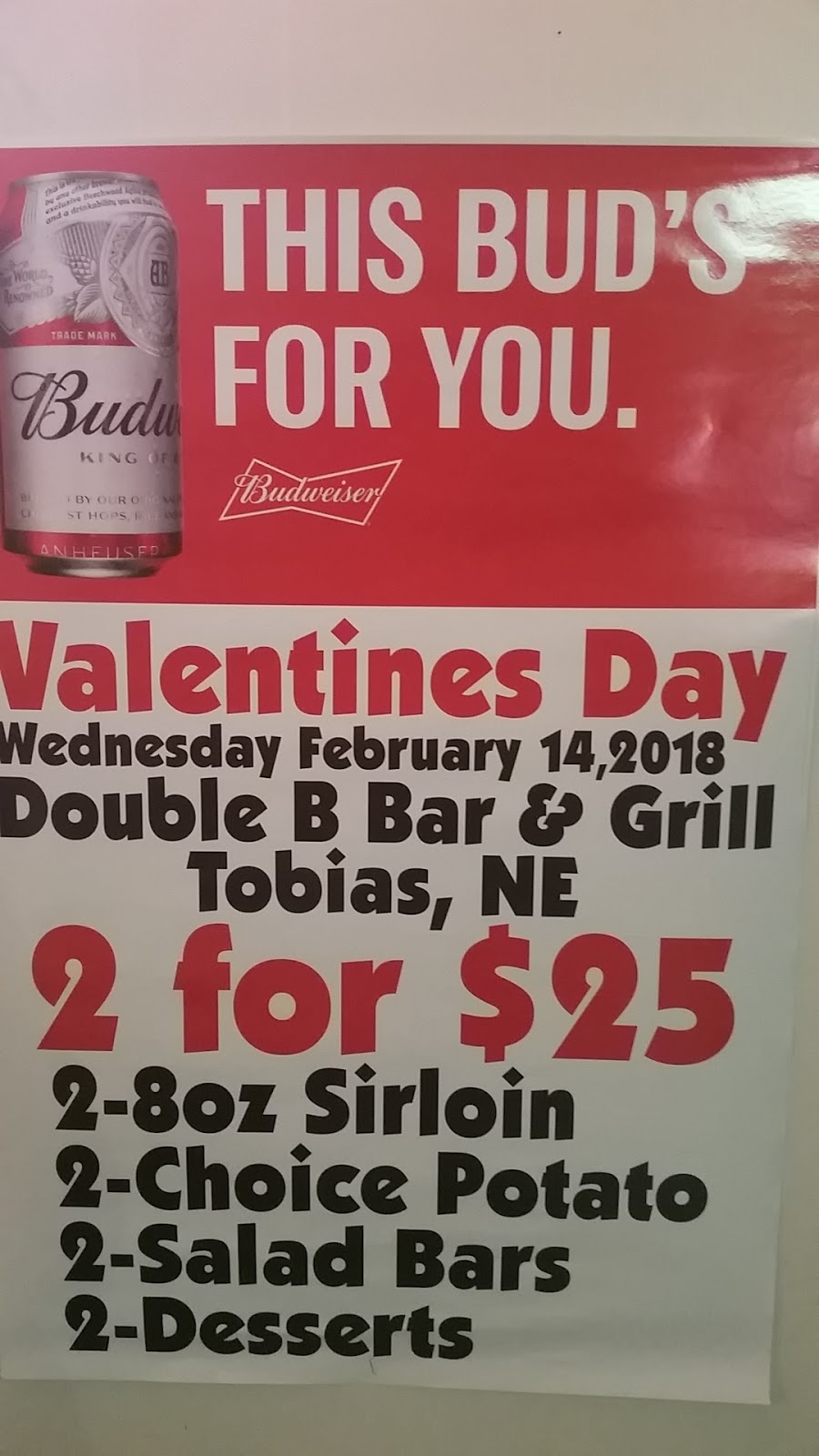 Double B Bar & Grill | 102 Main St, Tobias, NE 68453, USA | Phone: (402) 243-2446