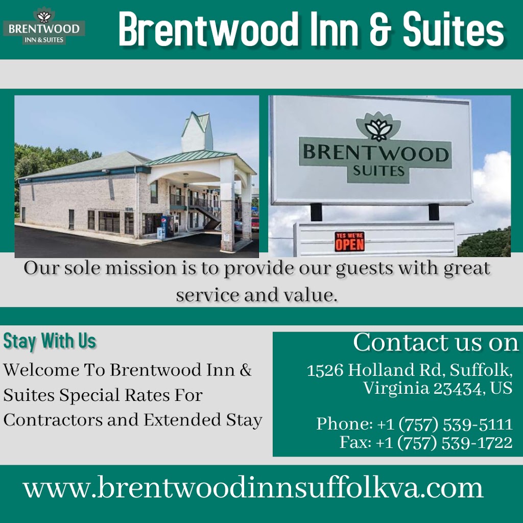 Brentwood Inn & Suites Suffolk VA | 1526 Holland Rd, Suffolk, VA 23434, USA | Phone: (757) 539-5111