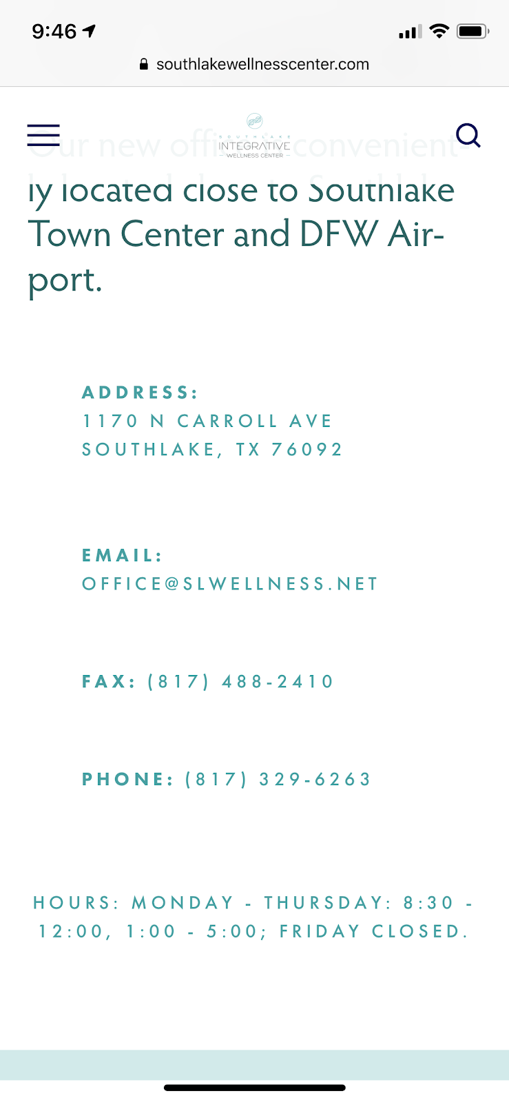 Southlake Integrative Wellness Center, Dr Tony Rector DO | 1170 N Carroll Ave, Southlake, TX 76092, USA | Phone: (817) 329-6263