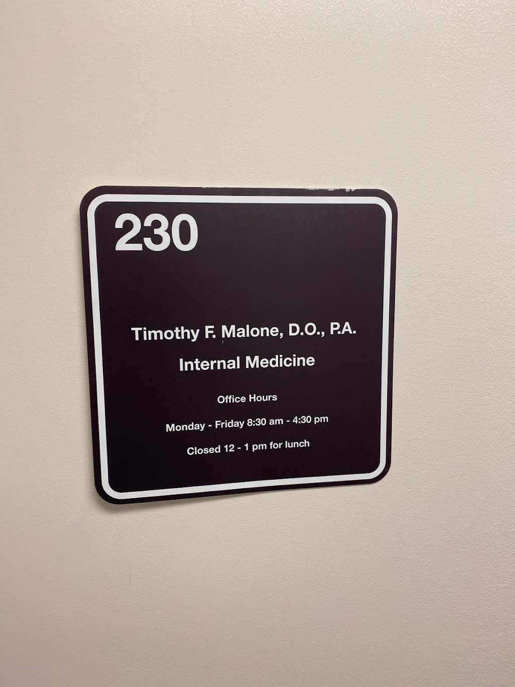 Dr. Timothy F. Malone, DO | 3801 Gaston Ave #230, Dallas, TX 75246 | Phone: (214) 823-4400