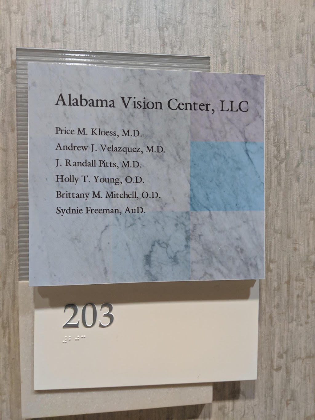 Alabama Vision Center: Greystone | Inside St Vincents Building, 7191 Cahaba Valley Rd suite #203, Birmingham, AL 35242 | Phone: (205) 991-2021