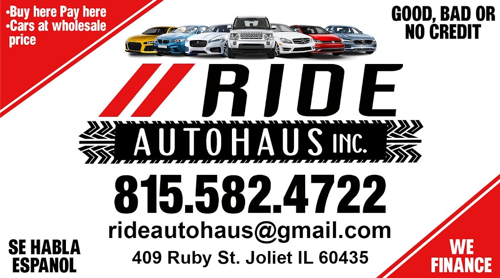 Ride AutoHaus Inc | 409 Ruby St, Joliet, IL 60435, USA | Phone: (815) 582-4722