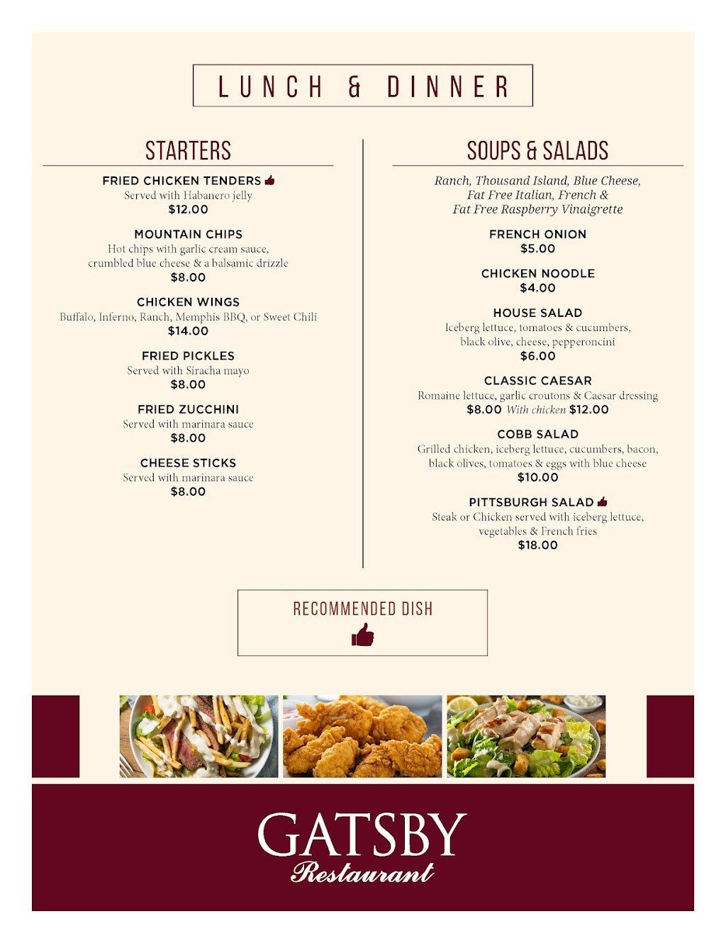 Gatsby Restaurant | 1420 Mountaineer Cir, New Cumberland, WV 26047, USA | Phone: (304) 387-8000