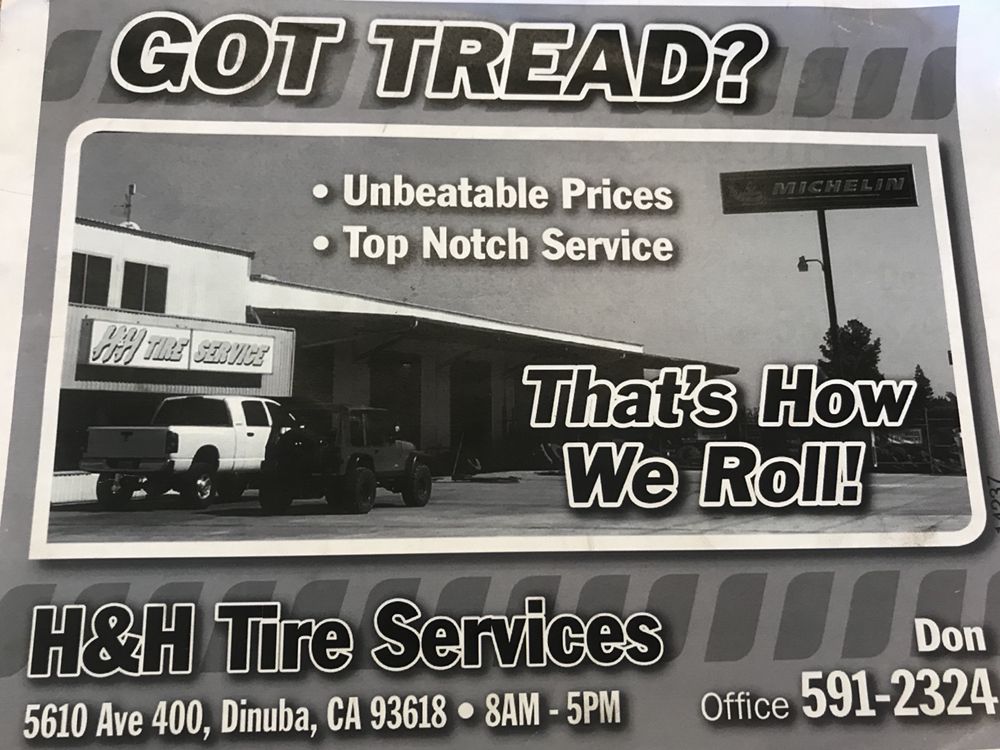 H & H Tire Service | 5610 Ave 400, Dinuba, CA 93618, USA | Phone: (559) 591-2324