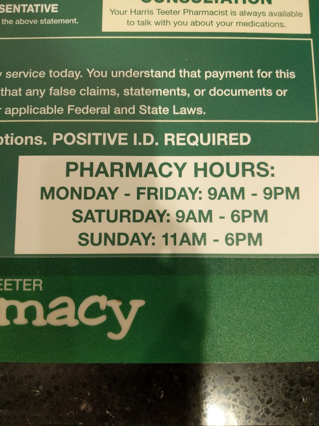 Harris Teeter Pharmacy | 143 Ritchie Hwy, Severna Park, MD 21146, USA | Phone: (410) 544-1846