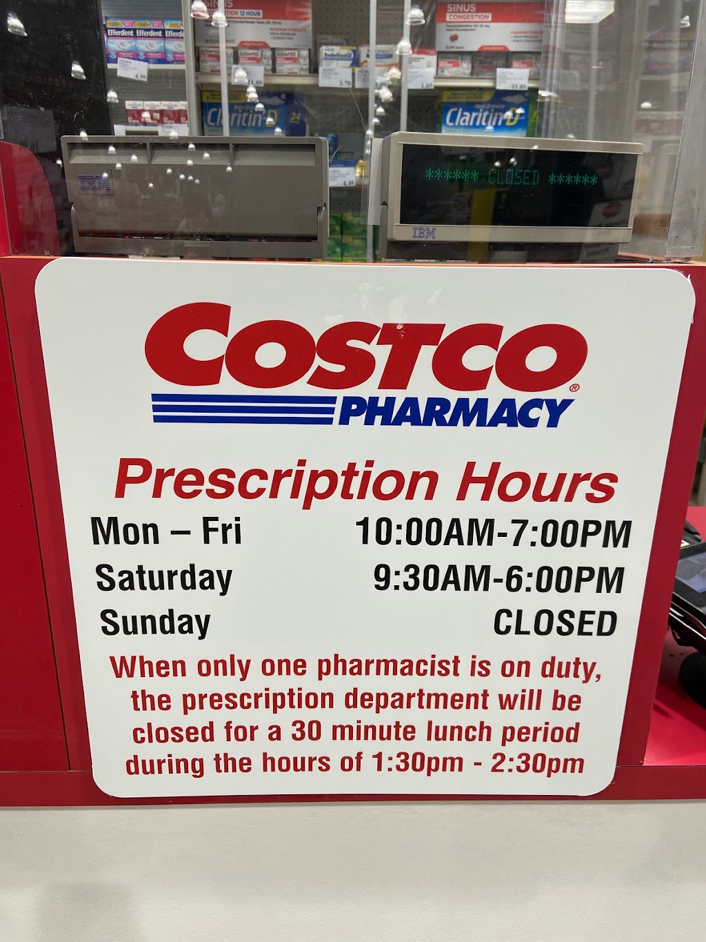 Costco Pharmacy | 480 McKinley St, Corona, CA 92879, USA | Phone: (951) 340-0296