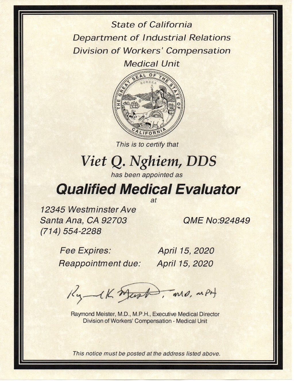 Viet Nghiem DDS | 12345 Westminster Ave, Santa Ana, CA 92703, USA | Phone: (714) 554-2288