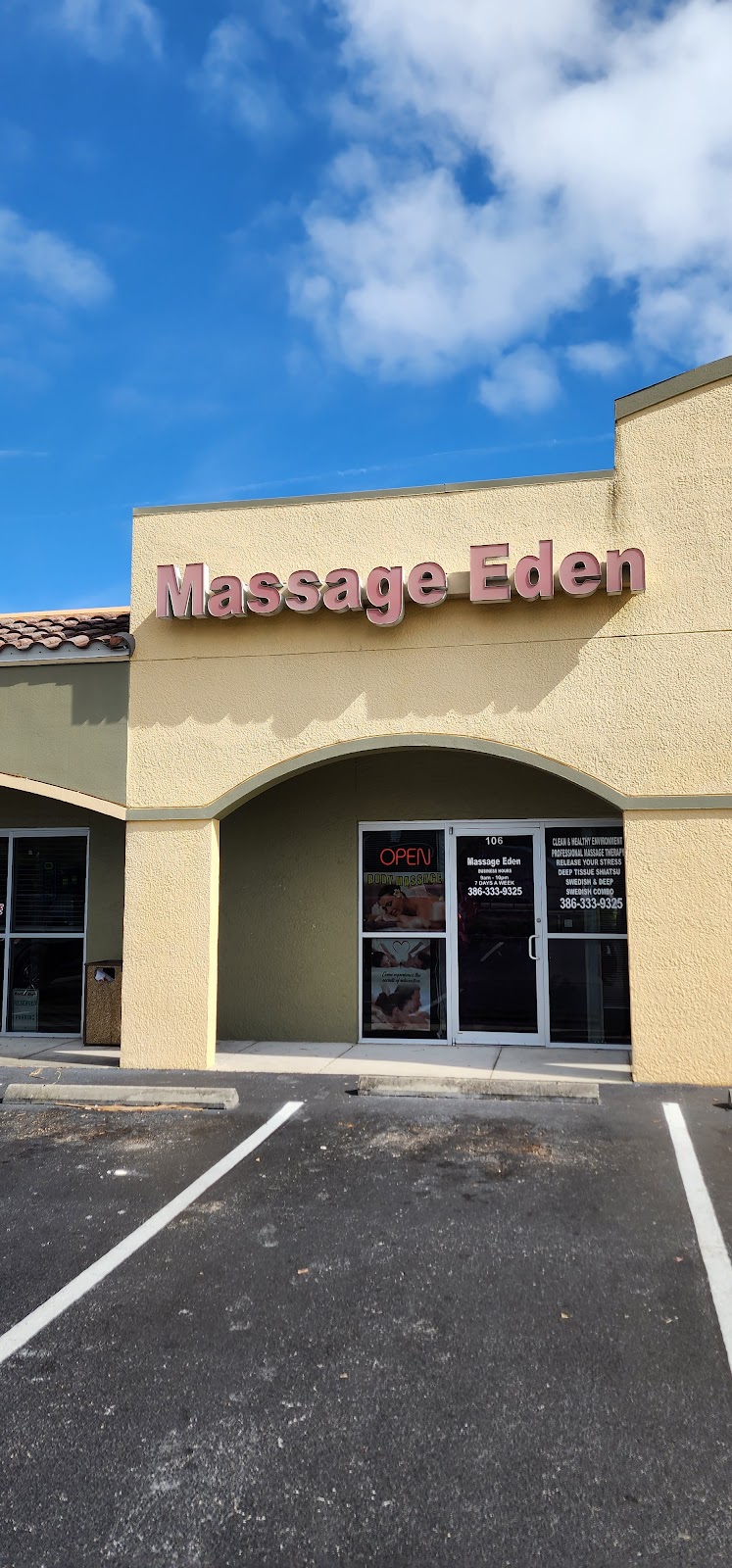 Massage Eden | 1025 N Nova Rd suite 106, Daytona Beach, FL 32117, USA | Phone: (386) 333-9325