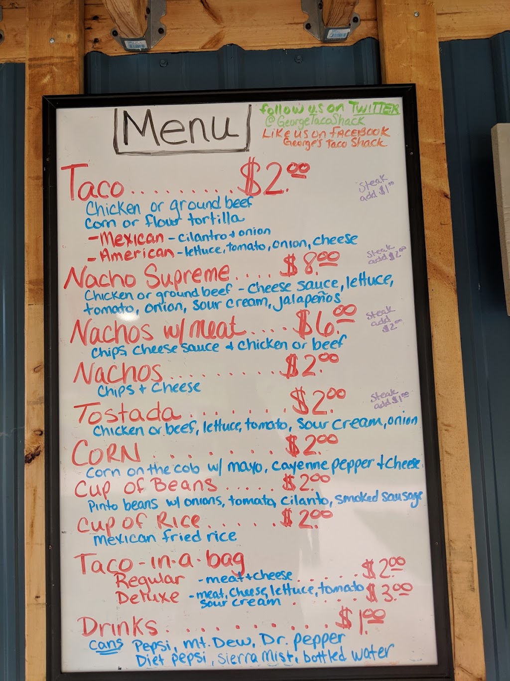 Georges Taco Shack | 1450 N 200 E, LaGrange, IN 46761, USA | Phone: (260) 463-6818