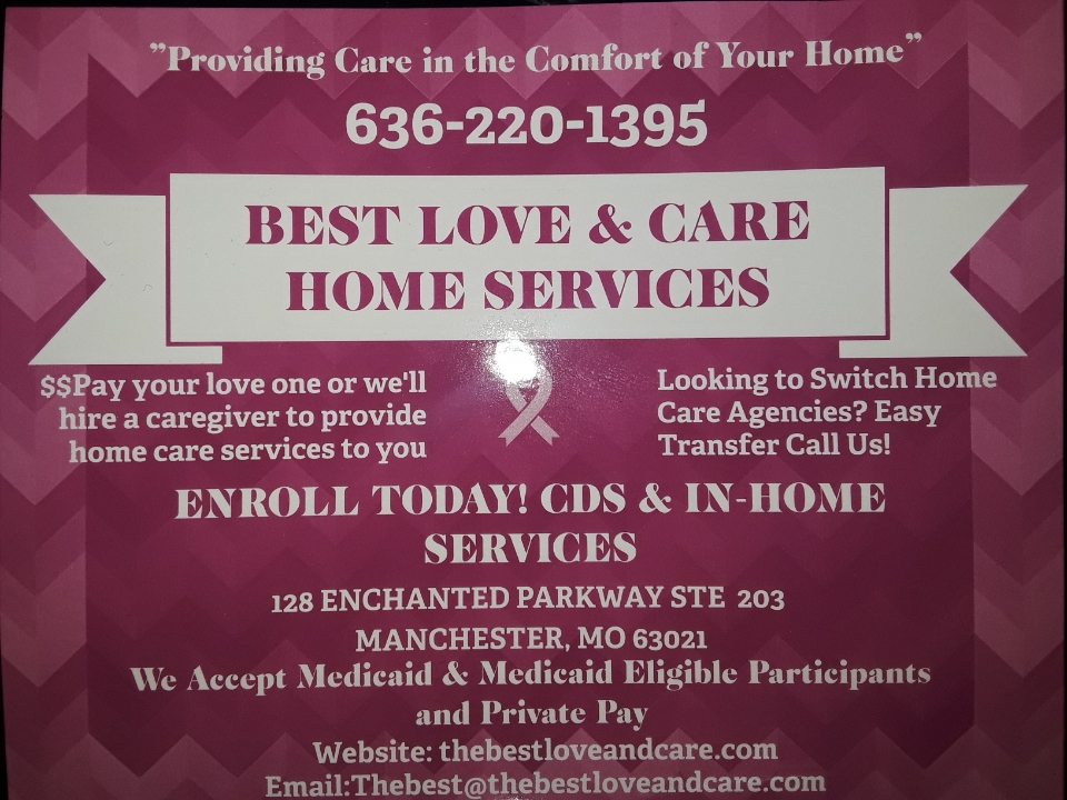 Best Love & Care Home Services, LLC | 128 Enchanted Pkwy Suite 203, Manchester, MO 63021, USA | Phone: (636) 220-1395