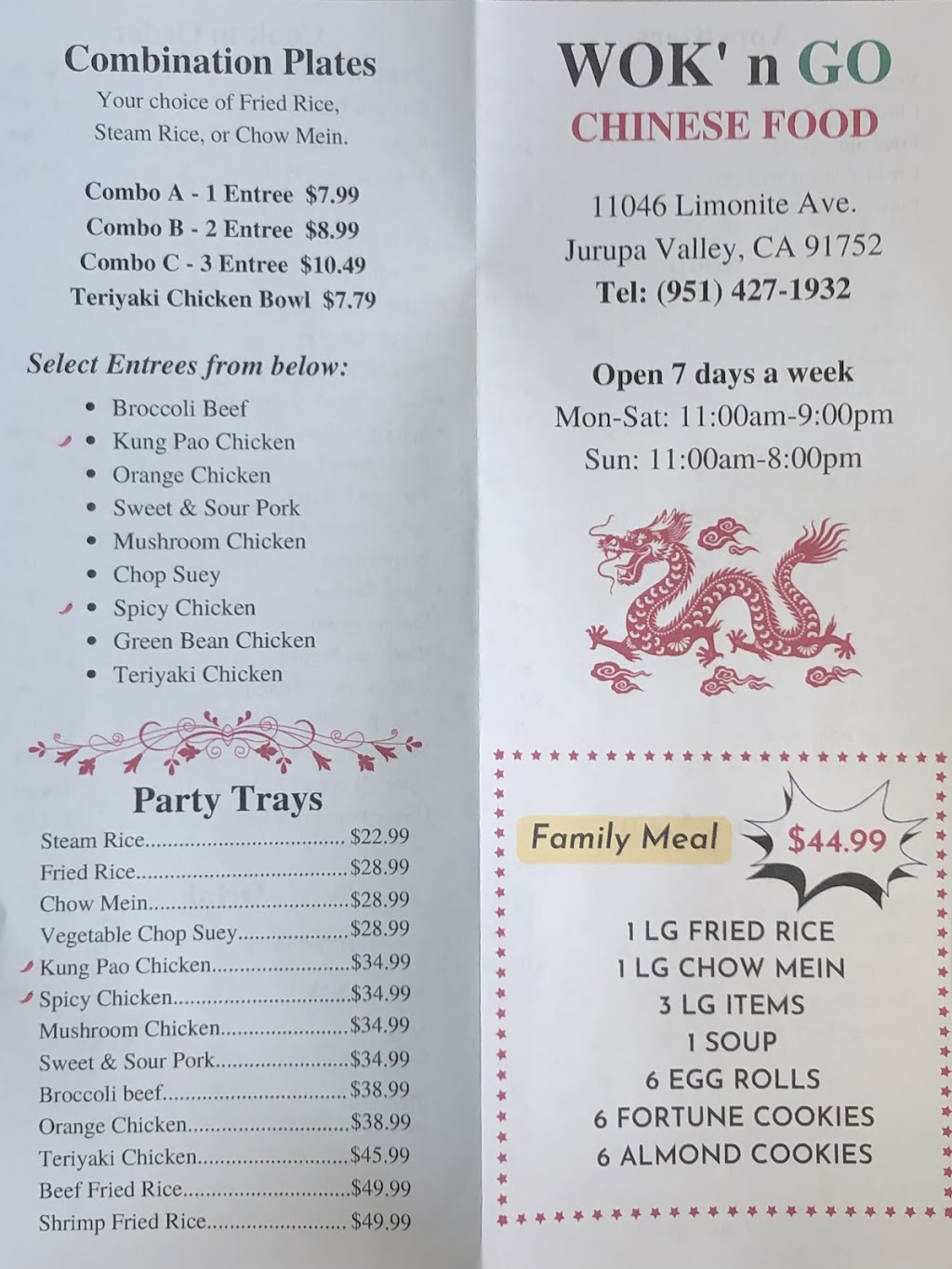 Wok N Go | 11046 Limonite Ave, Jurupa Valley, CA 91752, USA | Phone: (951) 427-1932
