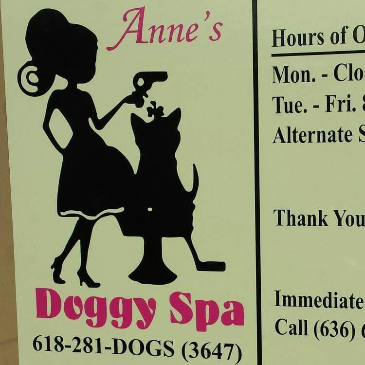 Annes Doggy Spa LLC. | 1200 Columbia Centre Dr, Columbia, IL 62236, USA | Phone: (618) 281-3647