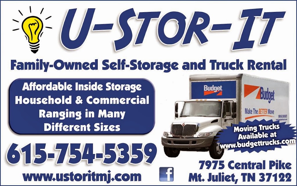 U-STOR-IT | 7975 Central Pike, Mt. Juliet, TN 37122, USA | Phone: (615) 754-5359