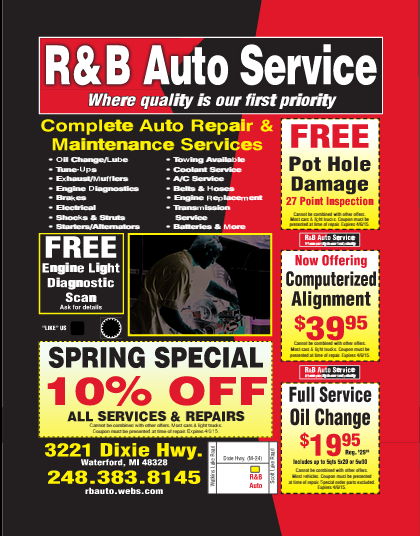 R & B Auto Repair | 3221 Dixie Hwy, Waterford Twp, MI 48328 | Phone: (248) 383-8145