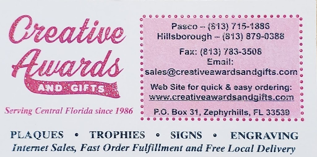 Creative Awards and Gifts | 6816 Gall Blvd, Zephyrhills, FL 33540, USA | Phone: (813) 715-1886