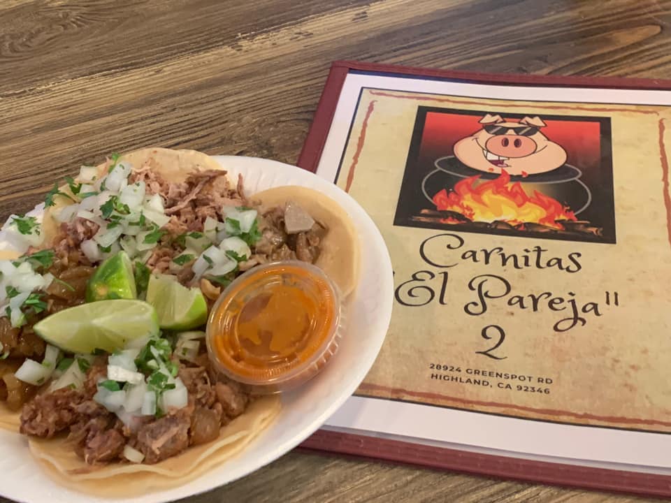 Carnitas El Pareja | 28924 Greenspot Rd, Highland, CA 92346, USA | Phone: (909) 326-0979