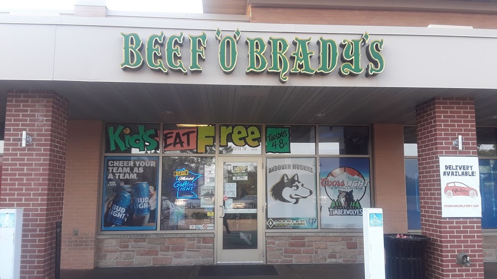 Beef O Bradys | 15190 Bluebird St NW #114, Andover, MN 55304, USA | Phone: (763) 434-2700