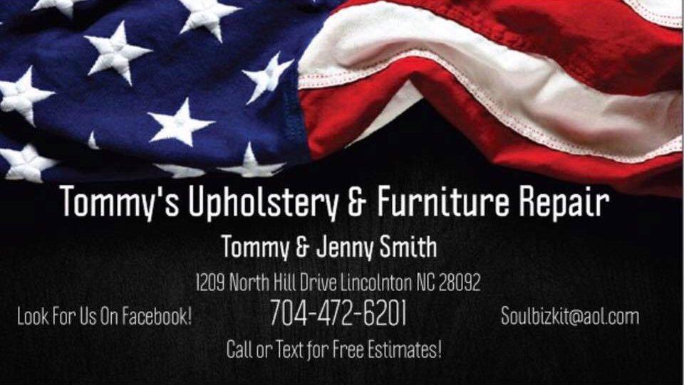 Tommys Upholstery and Furniture Repair | 1209 N Hill Dr, Lincolnton, NC 28092, USA | Phone: (704) 472-6201