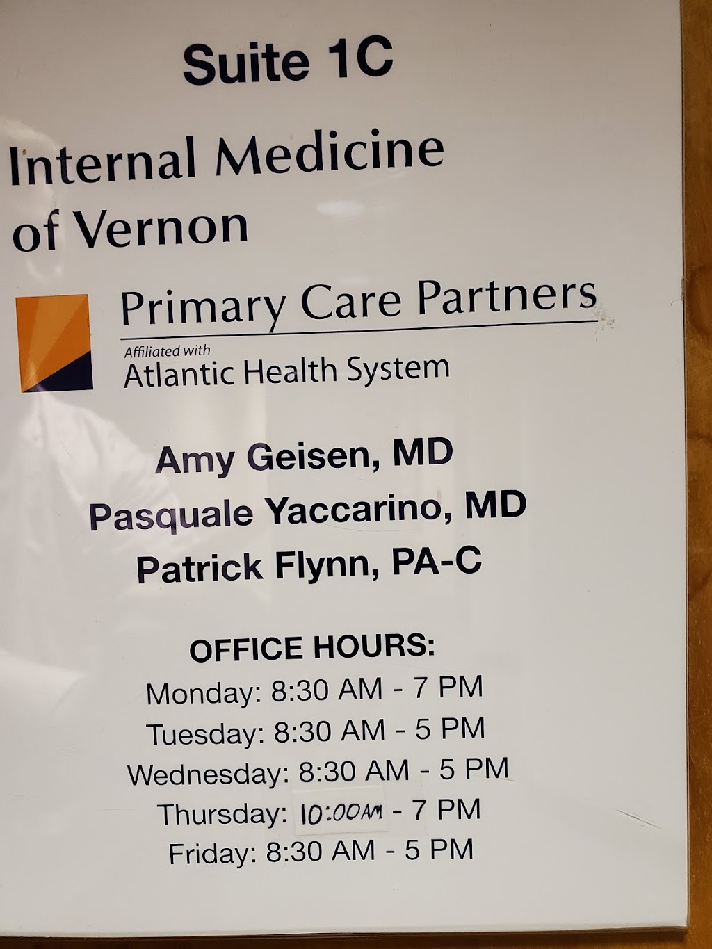 Internal Medicine of Vernon - Primary Care Partners Affiliate | 212 NJ-94 Suite 1-C, Vernon Township, NJ 07462, USA | Phone: (973) 823-8800
