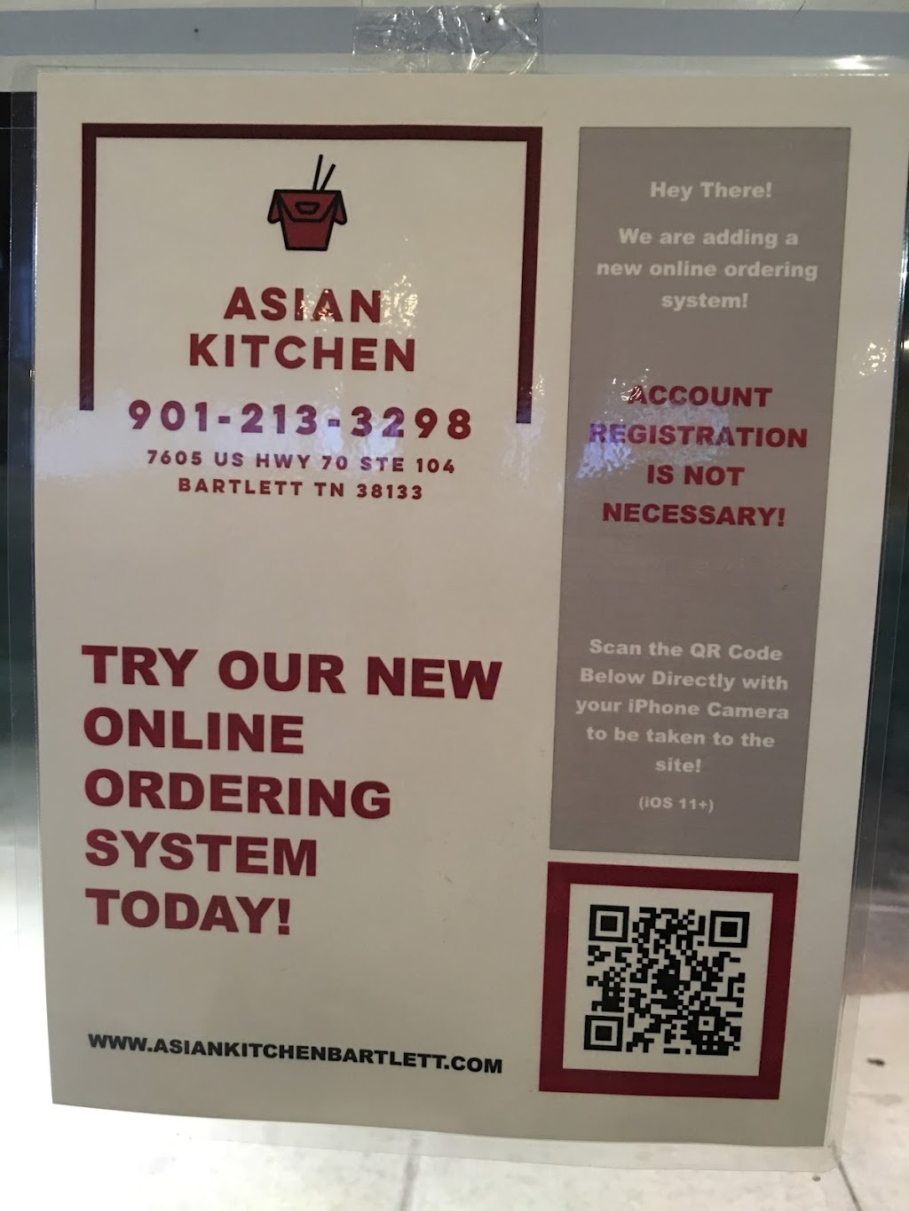 Asian Kitchen | 7605 U.S. 70 #104 (next to, Kroger, Bartlett, TN 38133 | Phone: (901) 213-3298
